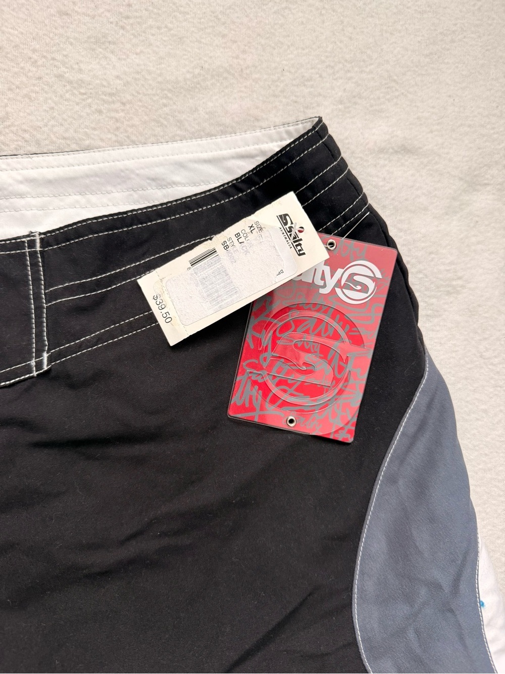 Salty Crew Black Swim Board Shorts with Gray Panels - Picture 6 of 6